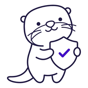 Otter holding a shield