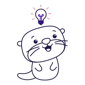 Otter with a lightbulb idea